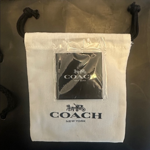 COACH Rose Gold Open Circle Necklace & Tea Rose Earring Set - Picture 9 of 10